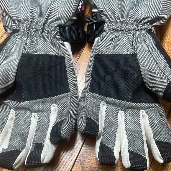Head Outlast Waterproof winter gloves sz M gray pattern white black zip … - Picture 6 of 12